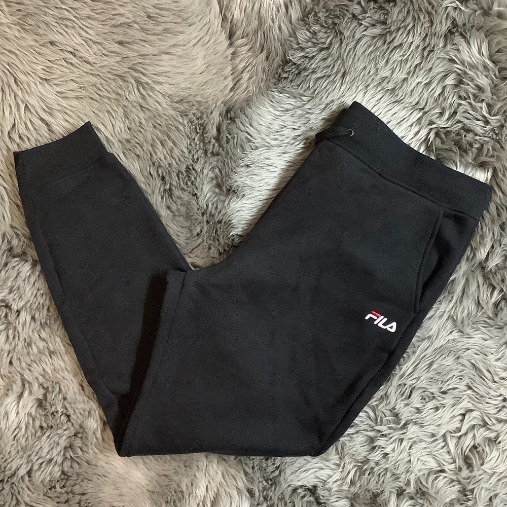Fila Men's Fleece Jogger | Black | Trackpants | Athleisure | Various Sizes *NEW